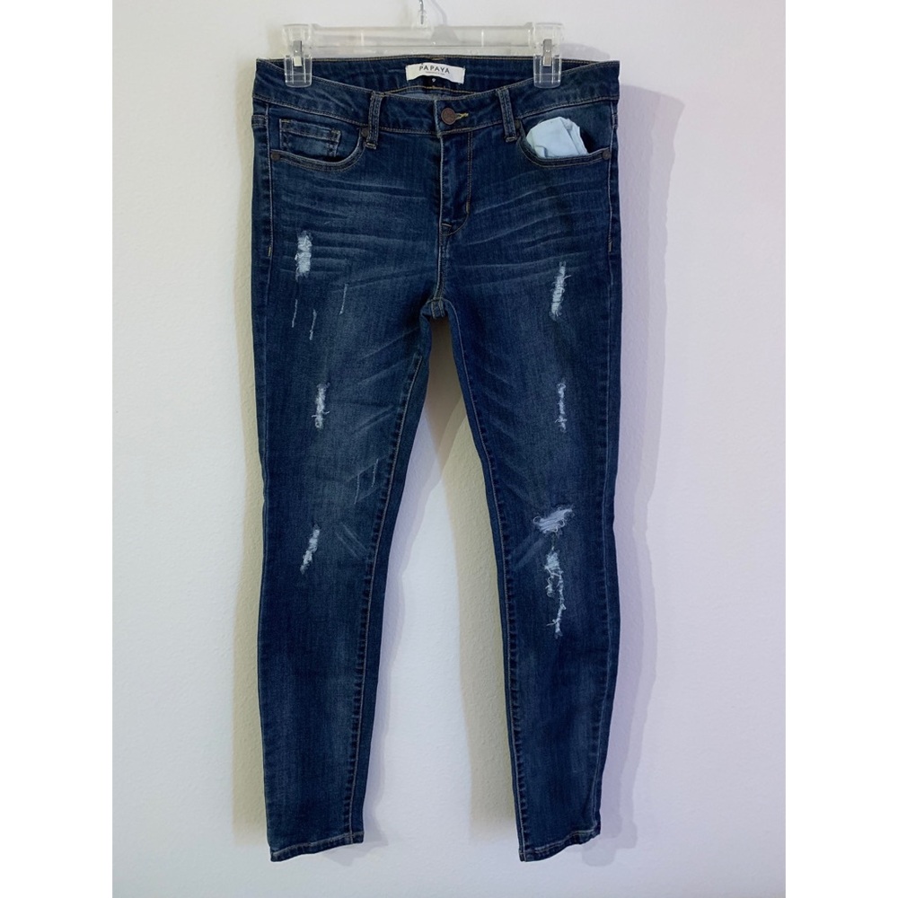 💕Papaya Distressed Jeans
